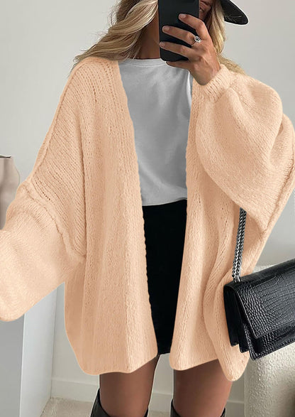 PRETTYGARDEN Womens Oversized Cardigan Sweaters Fall Long Lantern Sleeve Knit Open Front Lightweight Sweater