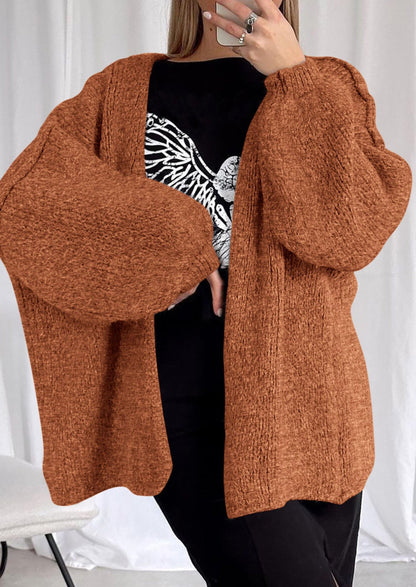 PRETTYGARDEN Womens Oversized Cardigan Sweaters Fall Long Lantern Sleeve Knit Open Front Lightweight Sweater