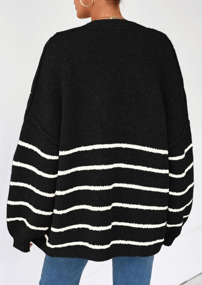 PRETTYGARDEN Womens Oversized Cardigan Sweaters Fall Long Lantern Sleeve Knit Open Front Lightweight Sweater
